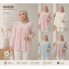 Aisyah Blouse - Korean Floral Lace